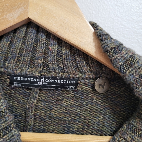 Peruvian Connection Cotton Oversized Chunky Knit Boxy Sweater Size Small - Picture 4 of 8